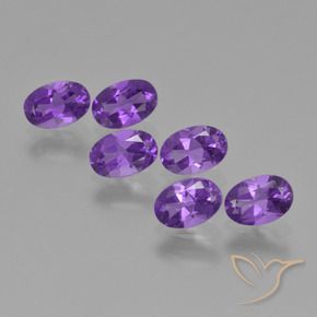 2.53 ctw Violet Amethyst Stones, Natural Amethyst in Oval Facet Shape for Sale