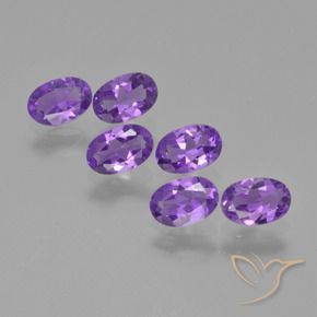 2.49 ctw Violet Amethyst Stones, Natural Amethyst in Oval Facet Shape for Sale