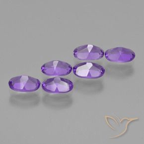 Amethyst Gemstones in 6 x 4 mm (calibrated) Size for Sale, Amethyst Stones in Deep Violet Color