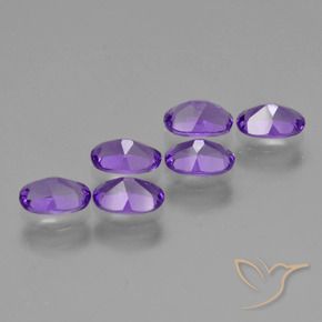 Amethyst Gemstones in 6 x 4 mm (calibrated) Size for Sale, Amethyst Stones in Intense Violet Color