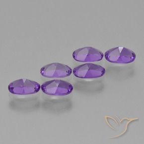 Amethyst Gemstones in 6 x 4 mm (calibrated) Size for Sale, Amethyst Stones in Deep Violet Color