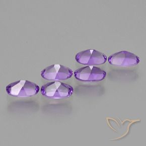 Amethyst Gemstones in 6 x 4 mm (calibrated) Size for Sale, Amethyst Stones in Medium Violet Color