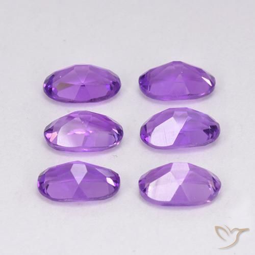 Amethyst Gemstones in 6 x 4 mm (calibrated) Size for Sale, Amethyst Stones in Vivid Violet Color
