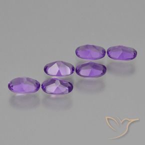 Amethyst Gemstones in 6 x 4 mm (calibrated) Size for Sale, Amethyst Stones in Medium-Dark Violet Color
