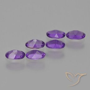 Amethyst Gemstones in 6 x 4 mm (calibrated) Size for Sale, Amethyst Stones in Deep Violet Color