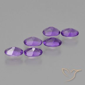 Amethyst Gemstones in 6 x 4 mm (calibrated) Size for Sale, Amethyst Stones in Intense Violet Color