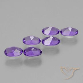 Amethyst Gemstones in 6 x 4 mm (calibrated) Size for Sale, Amethyst Stones in Medium Violet Color