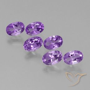 2.56 ctw Violet Amethyst Stones, Natural Amethyst in Oval Facet Shape for Sale