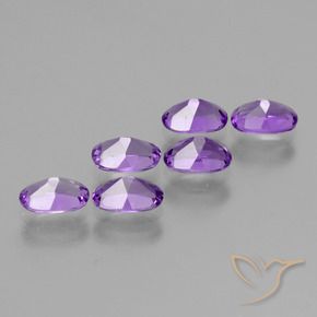 Amethyst Gemstones in 6 x 4 mm (calibrated) Size for Sale, Amethyst Stones in Vivid Violet Color
