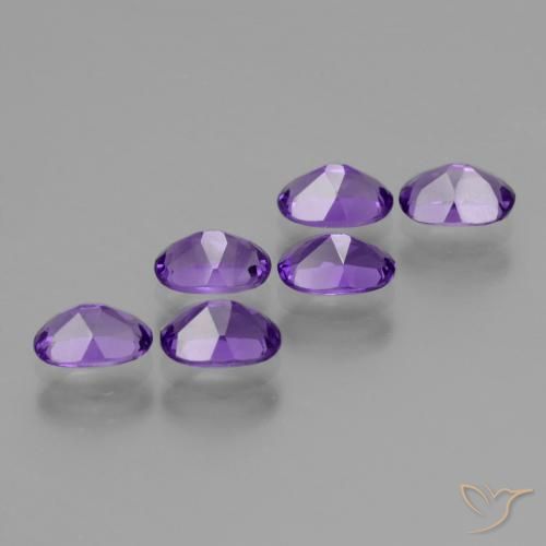Amethyst Gemstones in 6 x 4 mm (calibrated) Size for Sale, Amethyst Stones in Vivid Violet Color