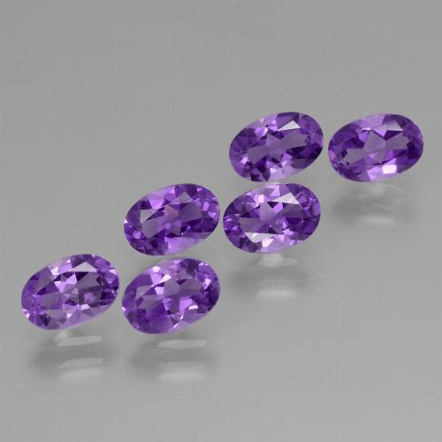 2.53 ctw Violet Amethyst Gemstones, Amethyst Gems in Oval Facet Shape for Sale.