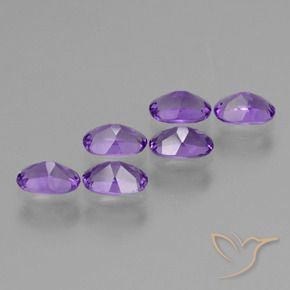 Amethyst Gemstones in 6 x 4 mm (calibrated) Size for Sale, Amethyst Stones in Medium Violet Color