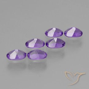 Amethyst Gemstones in 6 x 4 mm (calibrated) Size for Sale, Amethyst Stones in Vivid Violet Color