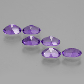 Amethyst Gemstones in 6 x 4 mm (calibrated) Size for Sale, Amethyst Stones in Medium Violet Color