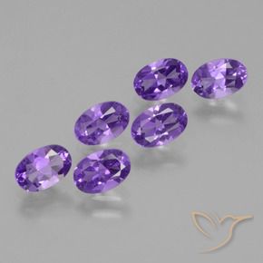 2.41 ctw Violet Amethyst Stones, Natural Amethyst in Oval Facet Shape for Sale