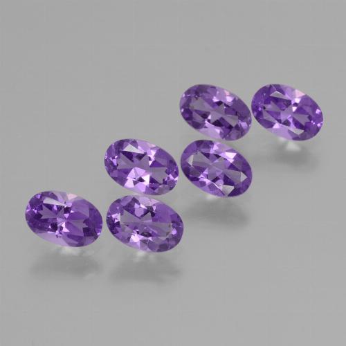 Medium Violet Аметист Камень - 0.4ct Фасетный Овал (ID: 427681)