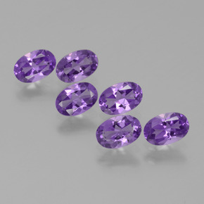 2.48 ctw Violet Amethyst Stones, Natural Amethyst in Oval Facet Shape for Sale