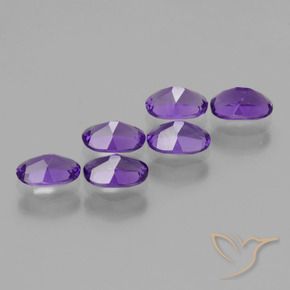 Amethyst Gemstones in 6 x 4 mm (calibrated) Size for Sale, Amethyst Stones in Medium Violet Color