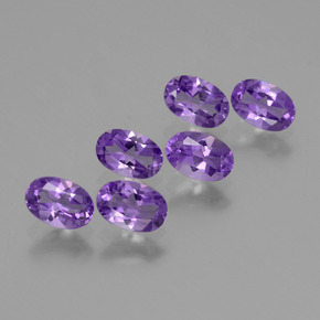 Темно-фиолетовый Аметист Камень - 0.4ct Фасетный Овал (ID: 427686)