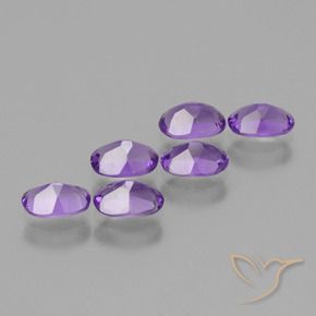 Amethyst Gemstones in 6 x 4 mm (calibrated) Size for Sale, Amethyst Stones in Medium Violet Color