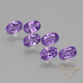 2.39 ctw Violet Amethyst Stones, Natural Amethyst in Oval Facet Shape for Sale