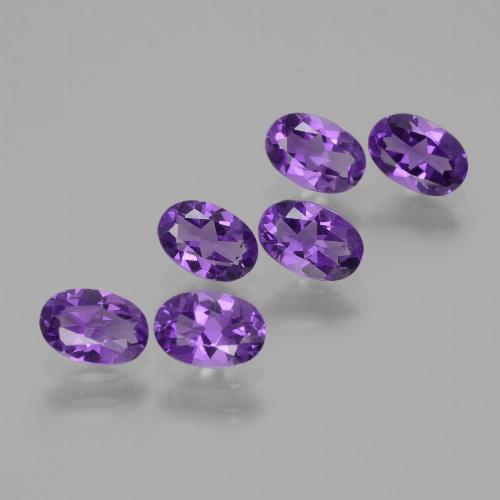 Vivid Violet Amethyst Gem - 0.4ct Oval Facet (ID: 427690)