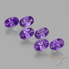 2.73 ctw Violet Amethyst Stones, Natural Amethyst in Oval Facet Shape for Sale