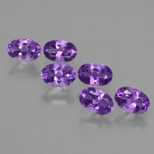 Medium Violet Amethyst Gem - 0.4ct Oval Facet (ID: 427740)