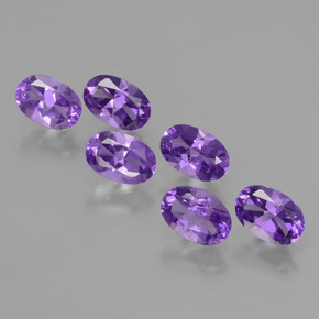 Vivid Violet Аметист Камень - 0.4ct Фасетный Овал (ID: 427741)