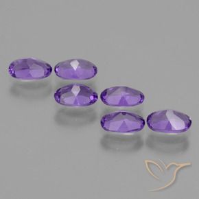 Amethyst Gemstones in 6 x 4 mm (calibrated) Size for Sale, Amethyst Stones in Deep Violet Color