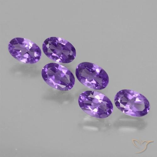 Medium Violet Аметист Камень - 0.4ct Фасетный Овал (ID: 427748)