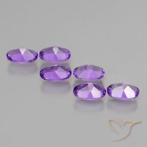 Amethyst Gemstones in 6.2 x 4.2 mm Size for Sale, Amethyst Stones in Deep Violet Color