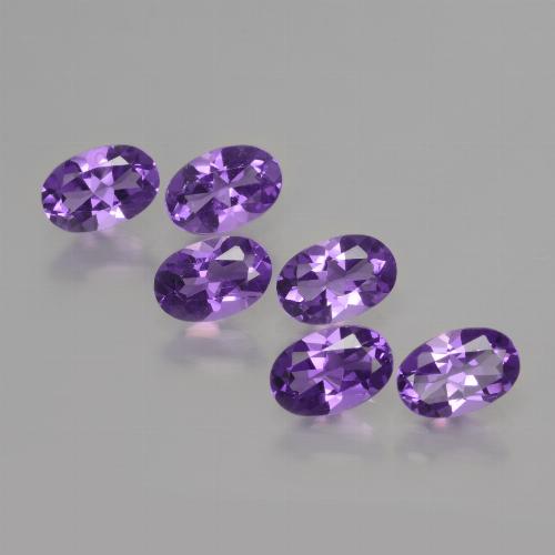 Medium Violet Amethyst Gem - 0.4ct Oval Facet (ID: 427832)