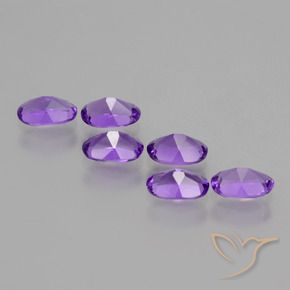 Amethyst Gemstones in 6 x 4 mm (calibrated) Size for Sale, Amethyst Stones in Intense Violet Color