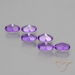 Amethyst Gemstones in 6 x 4 mm (calibrated) Size for Sale, Amethyst Stones in Vivid Violet Color