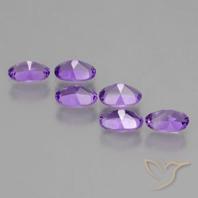 Amethyst Gemstones in 6 x 4 mm (calibrated) Size for Sale, Amethyst Stones in Medium Violet Color
