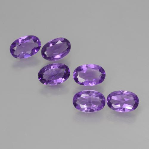Medium Violet Amethyst Gem - 0.4ct Oval Facet (ID: 427898)