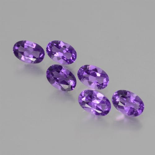 Intense Violet Amethyst Gem - 0.4ct Oval Facet (ID: 427900)