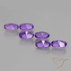Amethyst Gemstones in 6 x 4 mm (calibrated) Size for Sale, Amethyst Stones in Vivid Violet Color