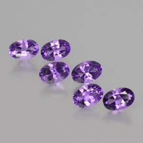 Темно-фиолетовый Аметист Камень - 0.4ct Фасетный Овал (ID: 427905)