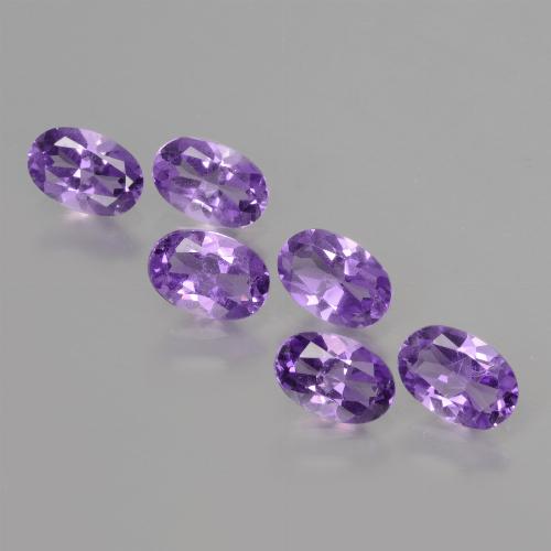 2.30 ctw Violet Amethyst Gemstones, Amethyst Gems in Oval Facet Shape for Sale.