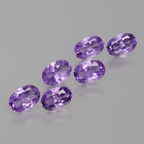 2.30 ctw Violet Amethyst Stones, Natural Amethyst in Oval Facet Shape for Sale