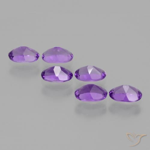 Amethyst Gemstones in 6 x 4 mm (calibrated) Size for Sale, Amethyst Stones in Intense Violet Color