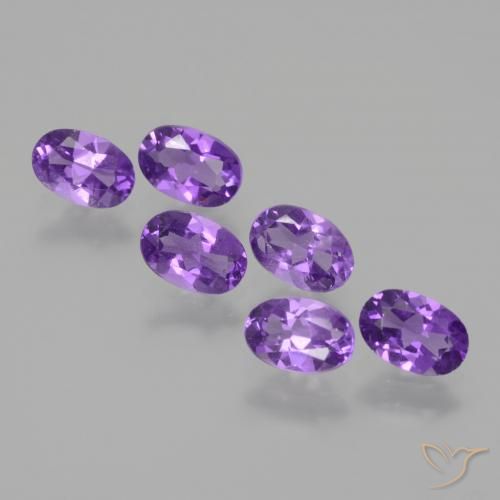 Intense Violet Аметист Камень - 0.4ct Фасетный Овал (ID: 430235)