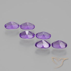 Amethyst Gemstones in 6 x 4 mm (calibrated) Size for Sale, Amethyst Stones in Medium Violet Color