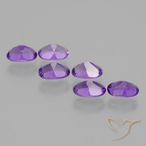 Amethyst Gemstones in 6 x 4 mm (calibrated) Size for Sale, Amethyst Stones in Medium Violet Color