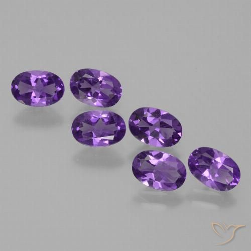 Ametista a taglio ovale da 2,44 ct, 6,1 x 4,1 mm dal Brasile, Photo A