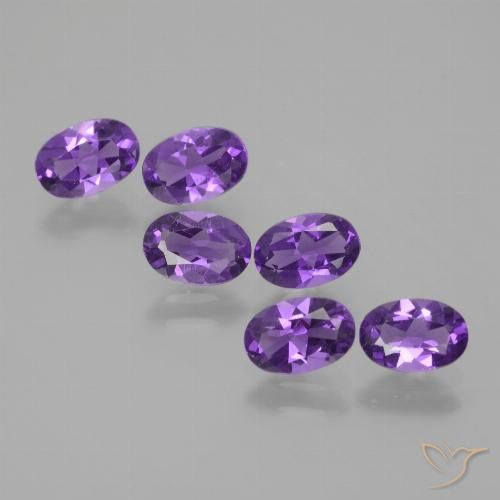 Intense Violet Amethyst Gem - 0.4ct Oval Facet (ID: 430367)