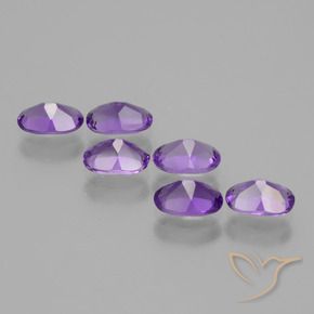 Amethyst Gemstones in 6 x 4 mm (calibrated) Size for Sale, Amethyst Stones in Deep Violet Color
