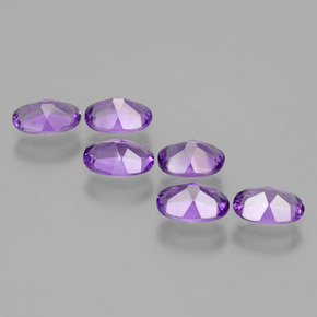 Amethyst Gemstones in 6.2 x 4.1 mm Size for Sale, Amethyst Stones in Deep Violet Color